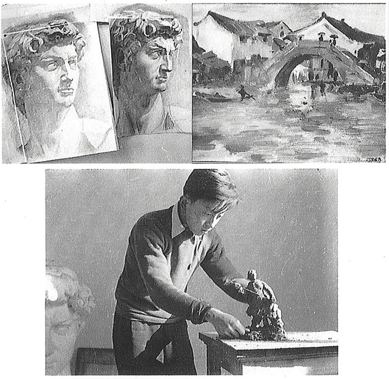 馬驍1958年附中にて油画、彫刻、デッサン