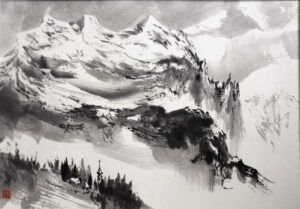 16、ウェンゲンにて_37×51